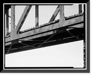 Historic Framed Print, Keokuk & Hamilton Bridge, Spanning Mississippi River, Keokuk, Lee County, IA - 62,  17-7/8" x 21-7/8"