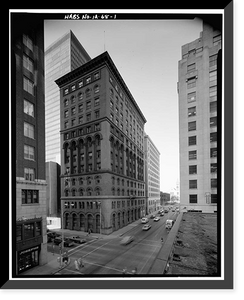 Equitable Life Assurance Company Building, 605 Locust Street, Des Moines, Polk County, IA, Vintage Print