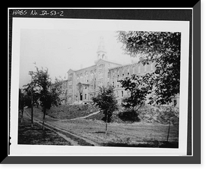 Historic Framed Print, Iowa Institute for Education of the Deaf & Dumb, South Avenue & State Route 92 Vicinity, Council Bluffs, Pottawattamie County, IA - 2,  17-7/8" x 21-7/8"