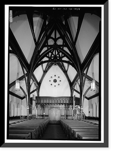 Historic Framed Print, Grace Episcopal Cathedral, 1121 Main Street, Davenport, Scott County, IA - 13,  17-7/8" x 21-7/8"