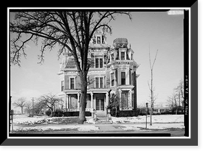 J. Monroe Parker House, Main & Twelfth Streets, Davenport, Scott County, IA, Historic Reproduction