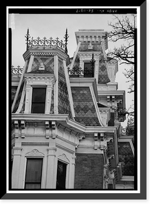 J. Monroe Parker House, Main & Twelfth Streets, Davenport, Scott County, IA - 7, Vintage Poster