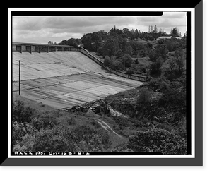 Pardee Dam, South Spillway, Mokulumne River, Valley Springs vicinity, Calaveras County, CA - 2, Antique Print
