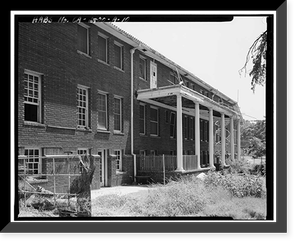 Historic Framed Print, Whittier State School, Hospital & Receiving Building, 11850 East Whittier Boulevard, Whittier, Los Angeles County, CA - 10,  17-7/8" x 21-7/8"