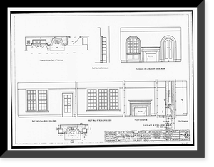 Historic Framed Print, Whittier State School, Hospital & Receiving Building, 11850 East Whittier Boulevard, Whittier, Los Angeles County, CA - 32,  17-7/8" x 21-7/8"