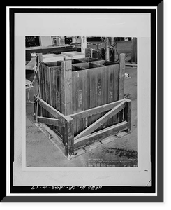 Historic Framed Print, Mare Island Naval Shipyard, Acid Mixing Facility, California Avenue & E Street, Vallejo, Solano County, CA - 17,  17-7/8" x 21-7/8"