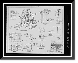 Historic Framed Print, Mare Island Naval Shipyard, Acid Mixing Facility, California Avenue & E Street, Vallejo, Solano County, CA - 20,  17-7/8" x 21-7/8"