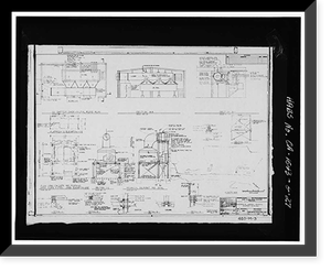 Historic Framed Print, Mare Island Naval Shipyard, Acid Mixing Facility, California Avenue & E Street, Vallejo, Solano County, CA - 27,  17-7/8" x 21-7/8"