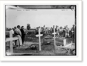 Vintage Americana Print - Burial of French officer