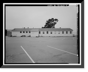 Historic Framed Print, Presidio of San Francisco, Enlisted Men's Mess Hall, Crissy Field North cantonment, Jauss Street, San Francisco, San Francisco County, CA - 4,  17-7/8" x 21-7/8"