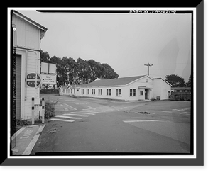 Historic Framed Print, Presidio of San Francisco, Post Engineer's Headquarters Office, Crissy Field North cantonment, San Francisco, San Francisco County, CA - 2,  17-7/8" x 21-7/8"