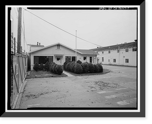 Historic Framed Print, Presidio of San Francisco, Post Engineer's Headquarters Office, Crissy Field North cantonment, San Francisco, San Francisco County, CA - 5,  17-7/8" x 21-7/8"