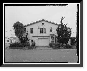Historic Framed Print, Presidio of San Francisco, Warehouse & Auto Shop, Crissy Field North cantonment, San Francisco, San Francisco County, CA - 10,  17-7/8" x 21-7/8"