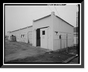 Historic Framed Print, Presidio of San Francisco, Post Exchange, Letterman Hospital Complex, Thornburg Road, San Francisco, San Francisco County, CA,  17-7/8" x 21-7/8"