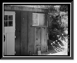 Historic Framed Print, Deetjen's Big Sur Inn, Hayloft Building, East Side of State Highway 1, Big Sur, Monterey County, CA - 9,  17-7/8" x 21-7/8"