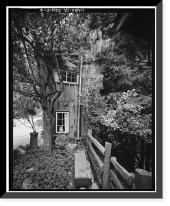 Historic Framed Print, Deetjen's Big Sur Inn, Champagne Building, East Side of State Highway 1, Big Sur, Monterey County, CA - 4,  17-7/8" x 21-7/8"
