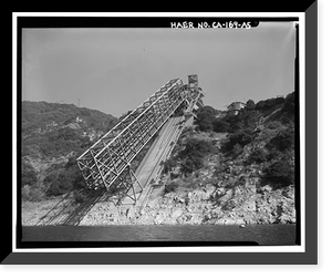 Historic Framed Print, Variable Angle Launcher Complex, Variable Angle Launcher, CA State Highway 39 at Morris Reservior, Azusa vicinity, Los Angeles County, CA - 5,  17-7/8" x 21-7/8"