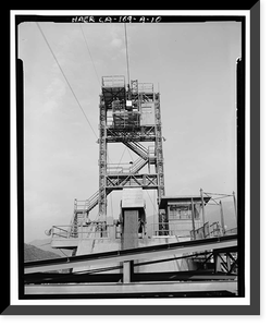 Historic Framed Print, Variable Angle Launcher Complex, Variable Angle Launcher, CA State Highway 39 at Morris Reservior, Azusa vicinity, Los Angeles County, CA - 10,  17-7/8" x 21-7/8"