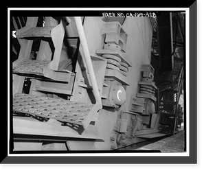 Historic Framed Print, Variable Angle Launcher Complex, Variable Angle Launcher, CA State Highway 39 at Morris Reservior, Azusa vicinity, Los Angeles County, CA - 28,  17-7/8" x 21-7/8"