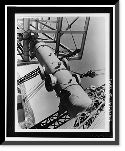 Historic Framed Print, Variable Angle Launcher Complex, Variable Angle Launcher, CA State Highway 39 at Morris Reservior, Azusa vicinity, Los Angeles County, CA - 58,  17-7/8" x 21-7/8"