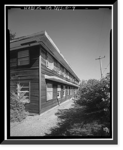Historic Framed Print, Mill Valley Air Force Station, Bachelor Airmen Quarters, East of Ridgecrest Boulevard, Mount Tamalpais, Mill Valley vicinity, Marin County, CA - 4,  17-7/8" x 21-7/8"