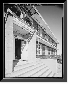 Historic Framed Print, Mill Valley Air Force Station, Bachelor Airmen Quarters, East of Ridgecrest Boulevard, Mount Tamalpais, Mill Valley vicinity, Marin County, CA - 12,  17-7/8" x 21-7/8"