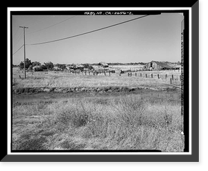 Historic Framed Print, Hudson-Cippa-Wolf Ranch, Sorento Road, Sacramento, Sacramento County, CA - 2,  17-7/8" x 21-7/8"