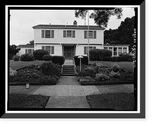 Oakland Naval Supply Center, Commanding Officers Residences, Between E & F Streets, West of Fourth Street, Oakland, Alameda County, CA, Antique Print