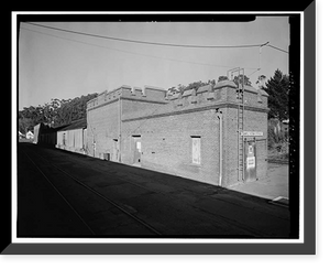 Historic Framed Print, Winehaven, Warehouse, Point Molate Naval Fuel Depot, Richmond, Contra Costa County, CA - 2,  17-7/8" x 21-7/8"