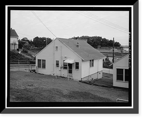 Historic Framed Print, Winehaven, Two-Bedroom Cottage, Point Molate Naval Fuel Depot, Richmond, Contra Costa County, CA - 4,  17-7/8" x 21-7/8"