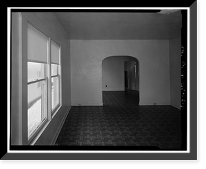 Historic Framed Print, Winehaven, Elongated Three-Bedroom-Plan Residence, Point Molate Naval Fuel Depot, Richmond, Contra Costa County, CA - 8,  17-7/8" x 21-7/8"