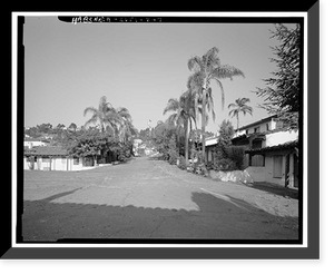 Historic Framed Print, Mission Motel, South Court, 9235 MacArthur Boulevard, Oakland, Alameda County, CA - 7,  17-7/8" x 21-7/8"