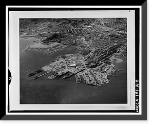 Historic Framed Print, Hunters Point Naval Shipyard, Drydock No. 4, San Francisco, San Francisco County, CA - 8,  17-7/8" x 21-7/8"