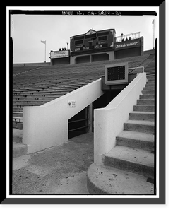 Historic Framed Print, Rose Bowl Stadium, 1001 Rose Bowl Drive, Pasadena, Los Angeles County, CA - 23,  17-7/8" x 21-7/8"