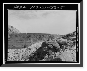 Historic Framed Print, Bluebird Dam, On Ouzel Creek 7 miles west of Allenspark, Allenspark vicinity, Boulder County, CO - 5,  17-7/8" x 21-7/8"
