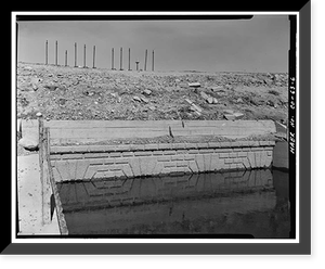 Twin Lakes Dam & Outlet Works, Beneath Twin Lakes Reservoir, T11S, R80W, S22, Twin Lakes vicinity, Lake County, CO - 6, Historic Print