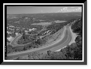 Historic Framed Print, Mesa Verde National Park Main Entrance Road, Cortez, Montezuma County, CO - 15,  17-7/8" x 21-7/8"