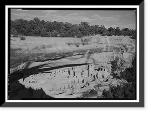 Historic Framed Print, Mesa Verde National Park Main Entrance Road, Cortez, Montezuma County, CO - 65,  17-7/8" x 21-7/8"