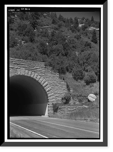 Historic Framed Print, Prater-Morefield Tunnel, Main Entrance Road, South-southwest of Morefield V, Cortez vicinity, Montezuma County, CO - 4,  17-7/8" x 21-7/8"