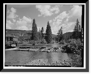 Snake River Ditch, Headgate on north bank of Snake River, Dillon vicinity, Summit County, CO, Antique Print