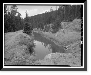 Historic Framed Print, Grand Ditch, Baker Creek to LaPoudre Pass Creek, Grand Lake vicinity, Grand County, CO,  17-7/8" x 21-7/8"