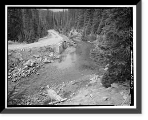 Historic Framed Print, Grand Ditch, Baker Creek to LaPoudre Pass Creek, Grand Lake vicinity, Grand County, CO - 3,  17-7/8" x 21-7/8"