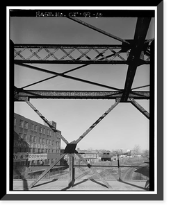 Walnut Street Railroad Bridge, Walnut Street over AMTRAK, Hartford, Hartford County, CT - 10, Antique Print