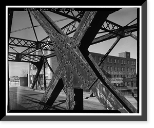 Historic Framed Print, Walnut Street Railroad Bridge, Walnut Street over AMTRAK, Hartford, Hartford County, CT - 12,  17-7/8" x 21-7/8"