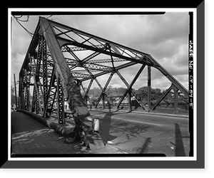 Historic Framed Print, Ferry Street Railroad Bridge, Ferry Street over New Haven Railroad, New Haven, New Haven County, CT - 5,  17-7/8" x 21-7/8"