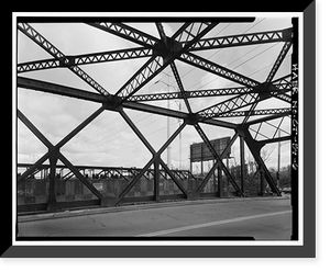 Historic Framed Print, Ferry Street Railroad Bridge, Ferry Street over New Haven Railroad, New Haven, New Haven County, CT - 6,  17-7/8" x 21-7/8"