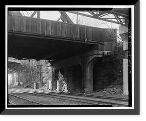 Historic Framed Print, Ferry Street Railroad Bridge, Ferry Street over New Haven Railroad, New Haven, New Haven County, CT - 8,  17-7/8" x 21-7/8"