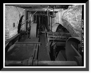 Historic Framed Print, Willimantic Linen Company, Mill No. 2, South Main Street opposite Durham Street, North ba, Windham, Windham County, CT - 6,  17-7/8" x 21-7/8"