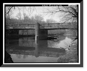 Historic Framed Print, Thompson's Bridge, Spanning Brandywine River on Deleware State Route, Wilmington vicinity, New Castle County, DE - 12,  17-7/8" x 21-7/8"