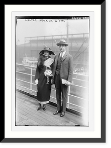 Historic Framed Print, Walter Mack Jr. & wife,  17-7/8" x 21-7/8"